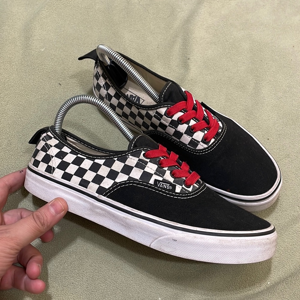 Vans Authentic elastic Lace Checkerboard Shoes 7 big kids